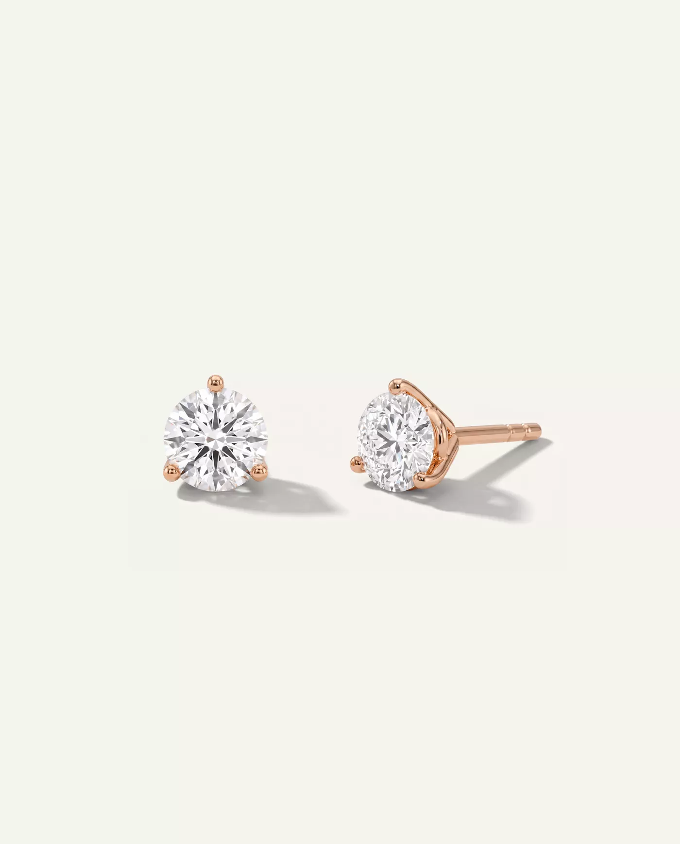 Three-Prong Lab Diamond Martini Earrings (1/4 ct. tw.)