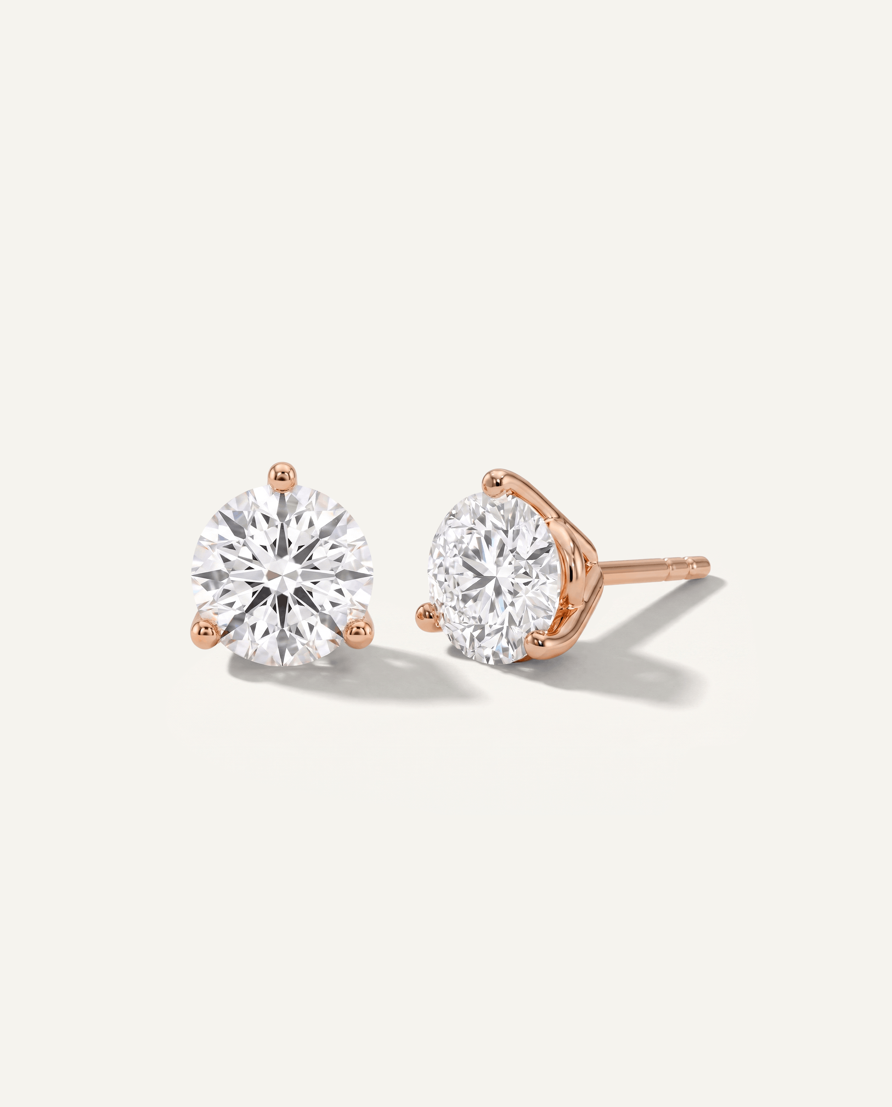 Three-Prong Lab Diamond Martini Earrings (4 ct. tw.)