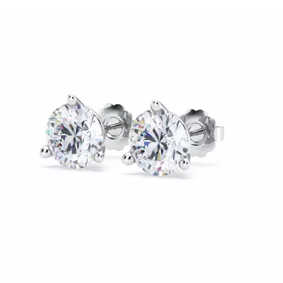 Three-Prong Lab Diamond Martini Earrings (4 ct. tw.)
