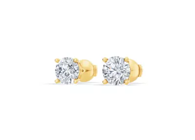 Lab Diamond Guardian Back Earrings (2 ct. tw.)