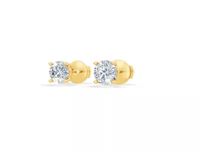 Lab Diamond Guardian Back Earrings (1.00 ct. tw.)