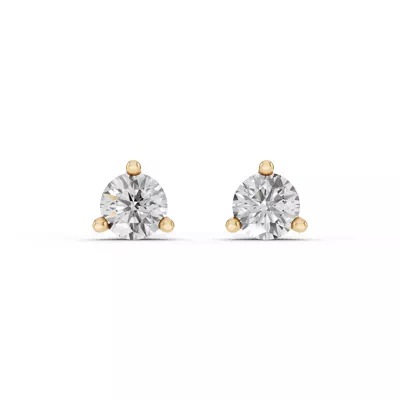 Three-Prong Martini Lab Diamond Guardian Back Earrings (1.50 ct. tw.)