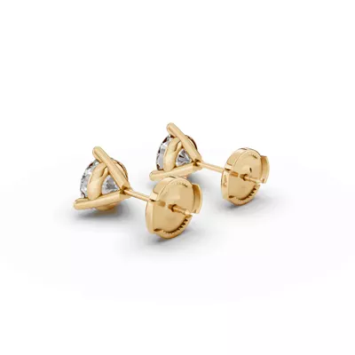 Three-Prong Martini Lab Diamond Guardian Back Earrings (1.50 ct. tw.)