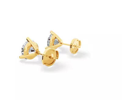 Three-Prong Martini Lab Diamond Guardian Back Earrings (3 ct. tw.)