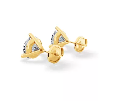 Three-Prong Martini Lab Diamond Guardian Back Earrings (4 ct. tw.)