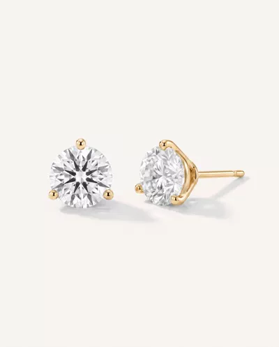 Three-Prong Martini Lab Diamond Guardian Back Earrings (4 ct. tw.)