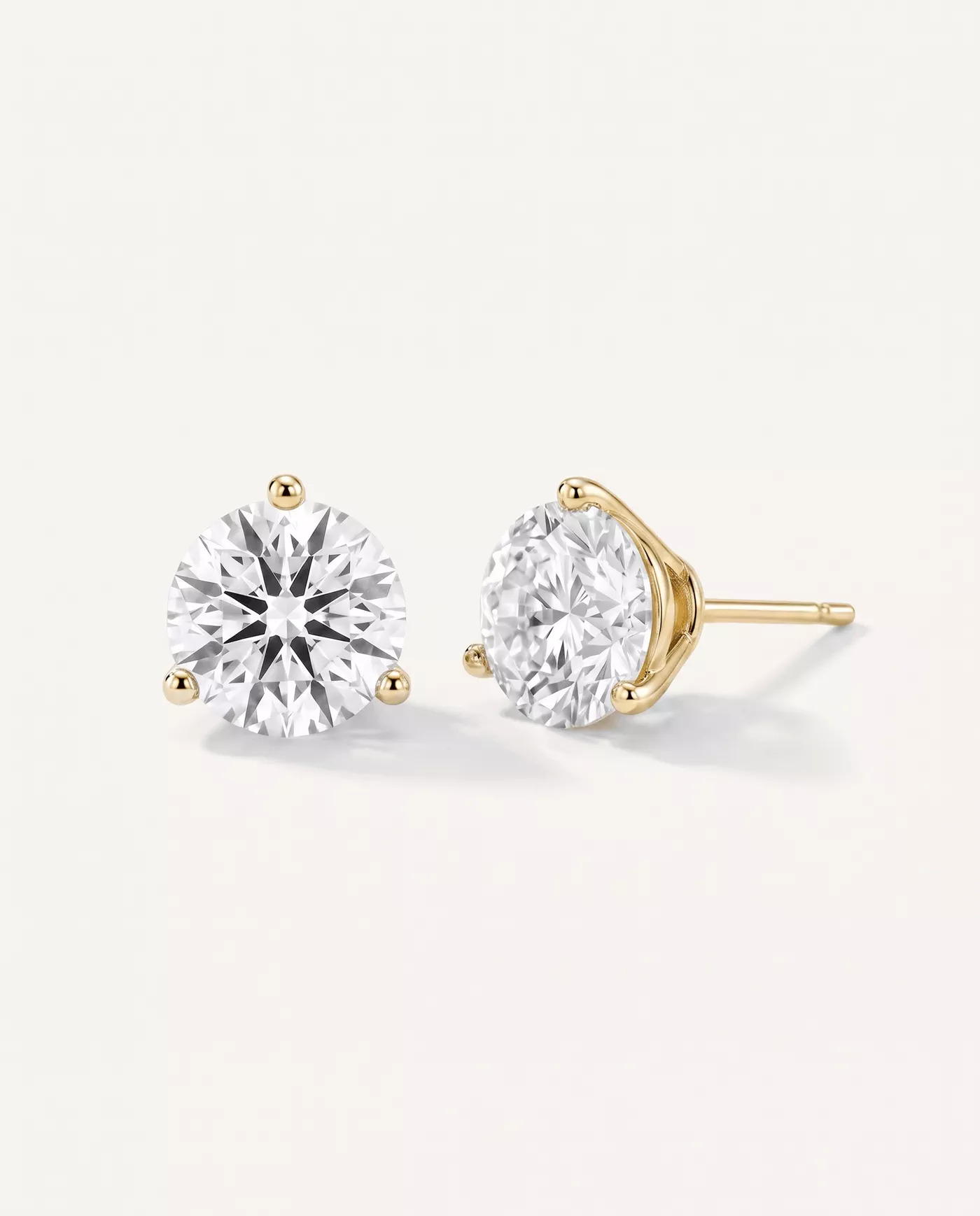 Three-Prong Martini Lab Diamond Guardian Back Earrings (6 ct. tw.)