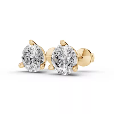 Three-Prong Martini Lab Diamond Guardian Back Earrings (6 ct. tw.)