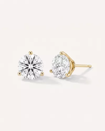 Three-Prong Martini Lab Diamond Guardian Back Earrings (6 ct. tw.)