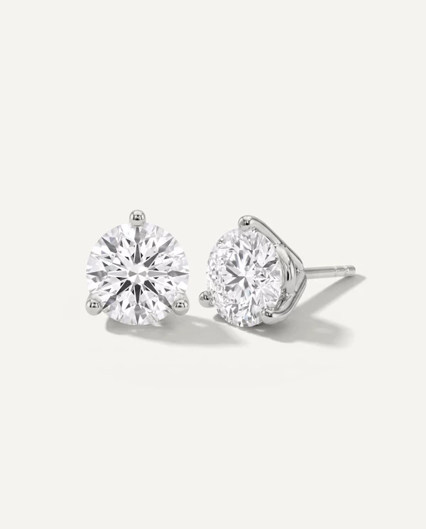Setting Three-Prong Martini Lab Diamond Guardian Back earrings (5 ct. tw.)