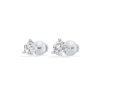 Three-Prong Martini Lab Diamond Guardian Back Earrings (1 ct. tw.)
