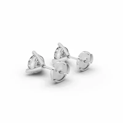 Three-Prong Martini Lab Diamond Guardian Back Earrings (1.50 ct. tw.)