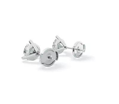 Three-Prong Martini Lab Diamond Guardian Back Earrings (2 ct. tw.)