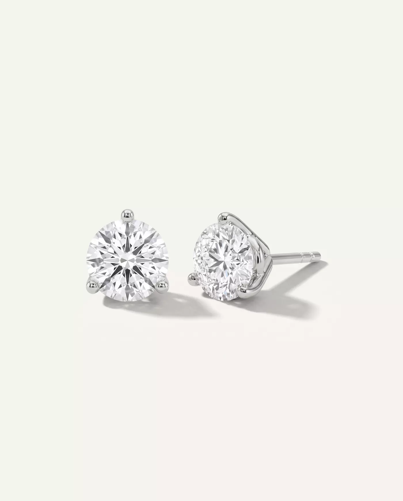 Three-Prong Martini Lab Diamond Guardian Back Earrings (4 ct. tw.)