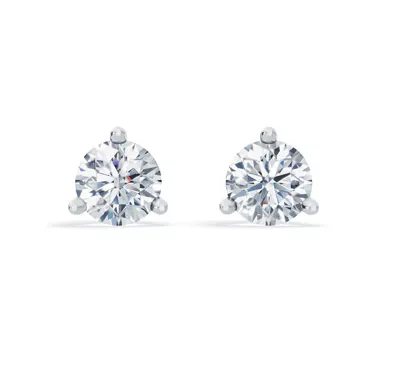 Three-Prong Martini Lab Diamond Guardian Back Earrings (4 ct. tw.)