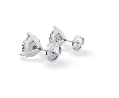 Three-Prong Martini Lab Diamond Guardian Back Earrings (4 ct. tw.)