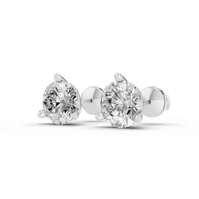 Three-Prong Martini Lab Diamond Guardian Back Earrings (5 ct. tw.)