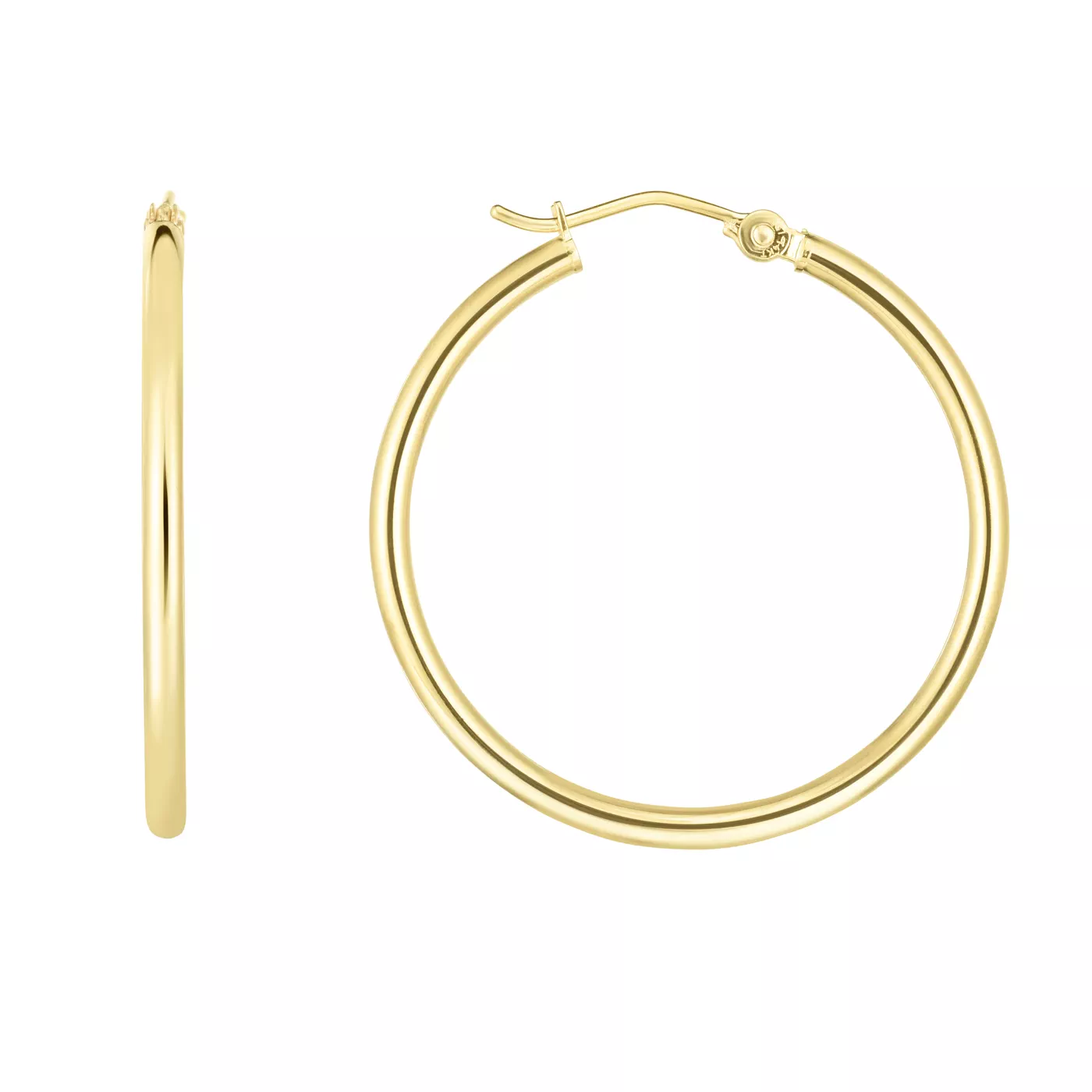 Classic Polished Gold Hoops (30mm)