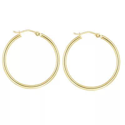 Classic Polished Gold Hoops (30mm)