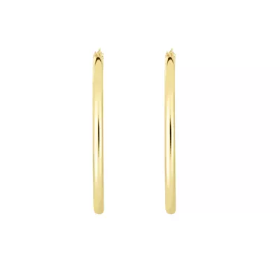 Classic Polished Gold Hoops (30mm)