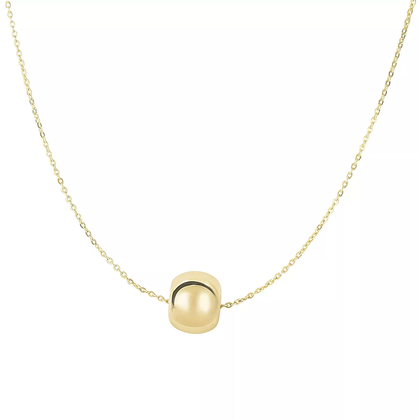 Domed Rondel Gold Necklace