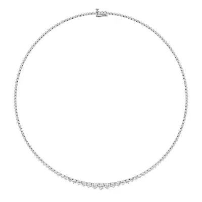 Round Lab Diamond Graduated Riviera Necklace (10 ct. tw.)