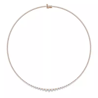 Round Lab Diamond Graduated Riviera Necklace (12 ct. tw.)