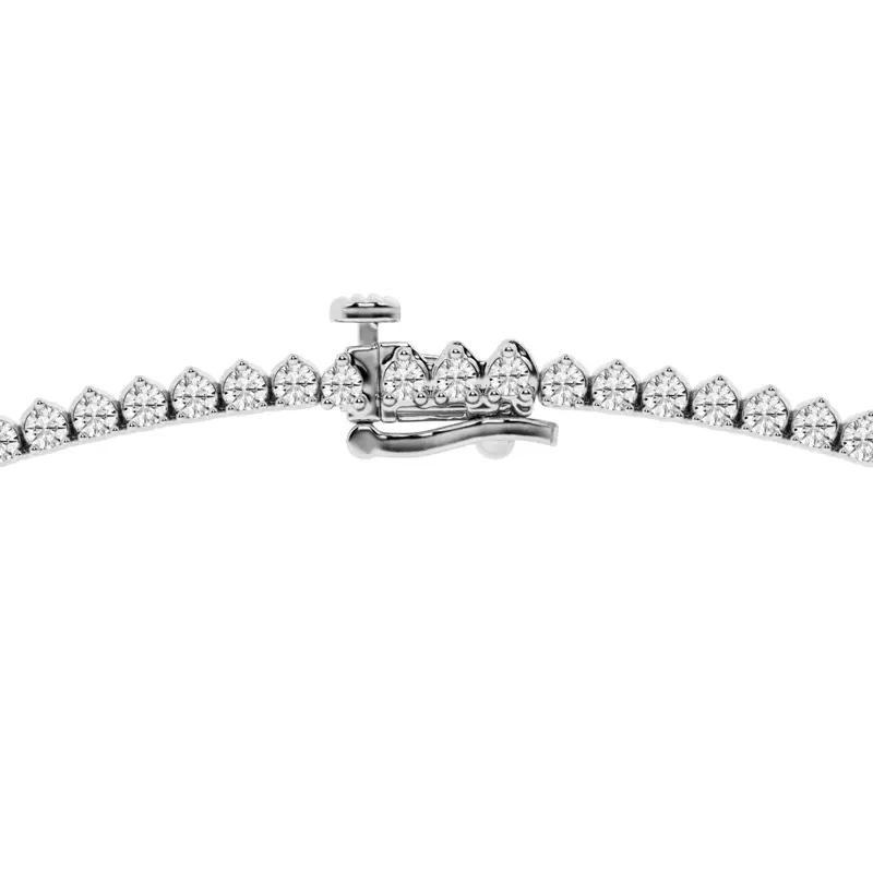 14K White Gold Round Lab Diamond Graduated Riviera Necklace (12 ct. tw.)