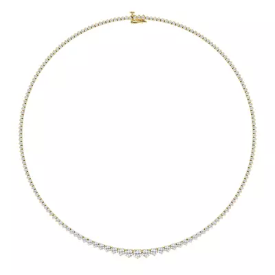 Round Lab Diamond Graduated Riviera Necklace (12 ct tw)
