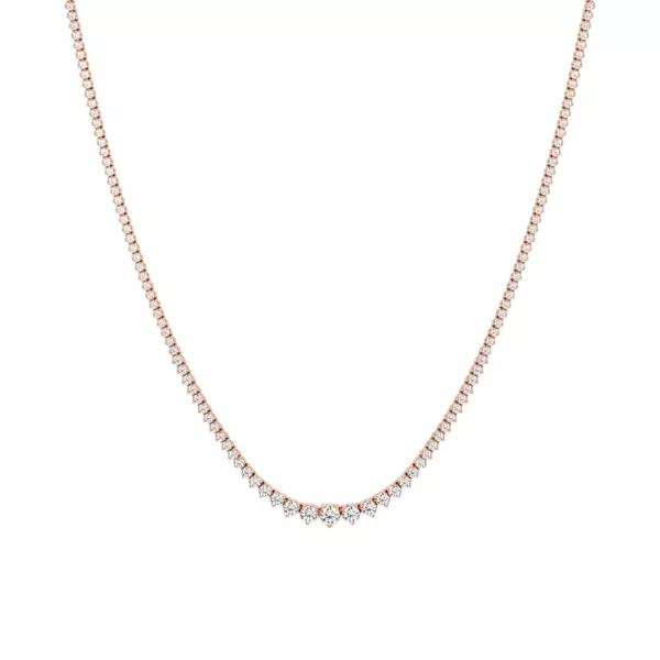 Round Lab Diamond Graduated Riviera Necklace (4 ct. tw.)