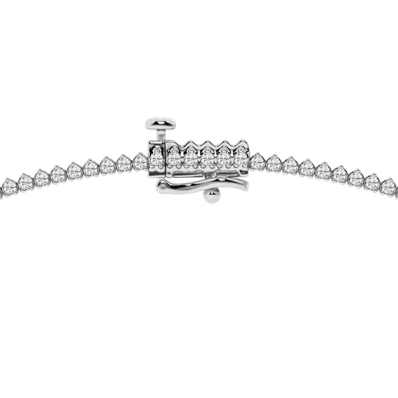 14K White Gold Round Lab Diamond Graduated Riviera Necklace (4 ct. tw.)