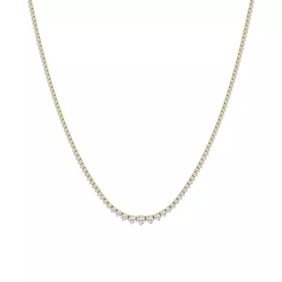 Round Lab Diamond Graduated Riviera Necklace (5 ct. tw.)