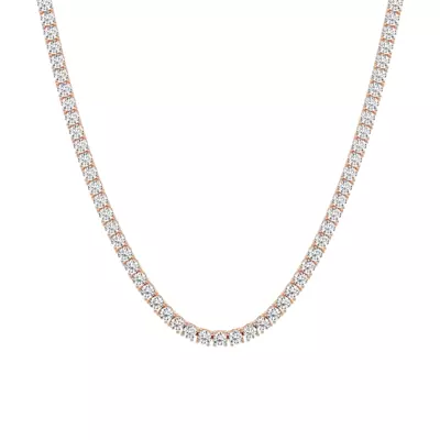 Round Lab Diamond Four Prong Tennis Necklace (24 1/4 ct. tw.)