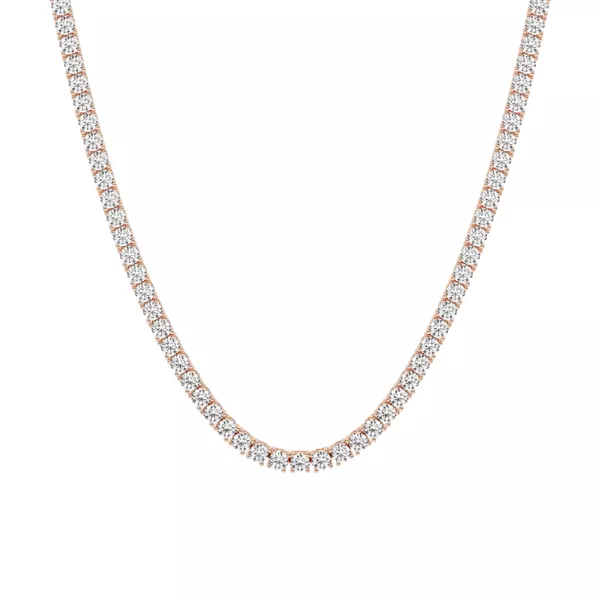 Round Lab Diamond Four Prong Tennis Necklace (24 1/4 ct. tw.)