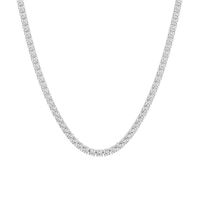 Round Lab Diamond Four Prong Tennis Necklace (24 1/4 ct. tw.)