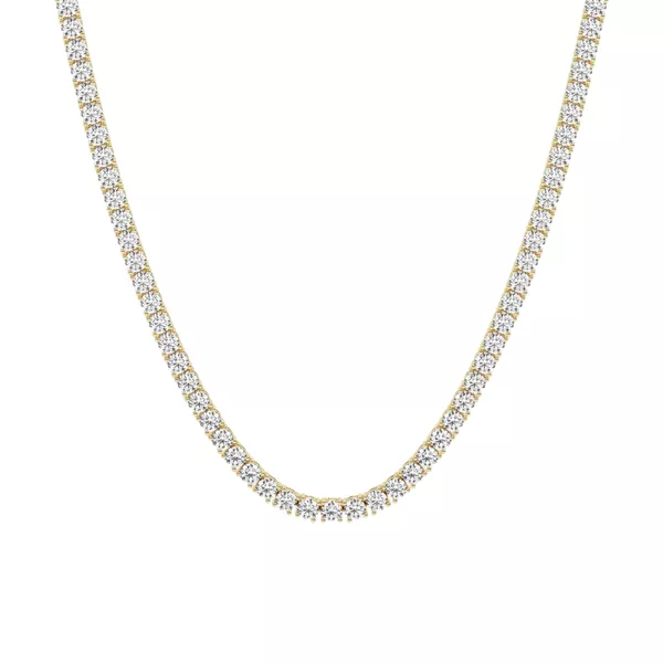 Round Lab Diamond Four Prong Tennis Necklace (24 1/4 ct. tw.)