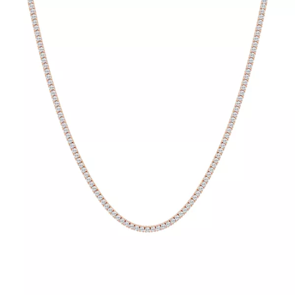 Round Lab Diamond Four Prong Tennis Necklace (7 1/4 ct. tw.)