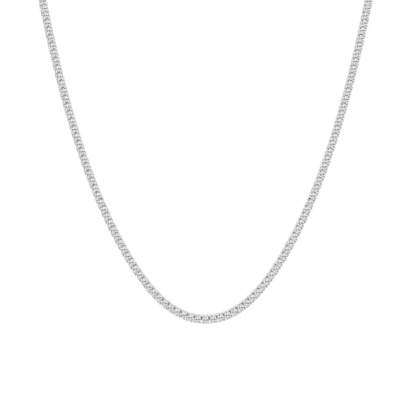Round Lab Diamond Four Prong Tennis Necklace (7 1/4 ct. tw.)