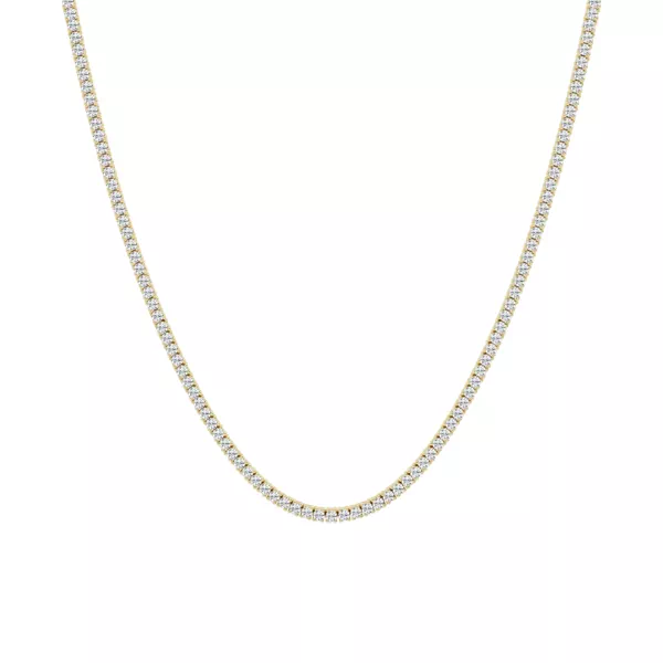 Round Lab Diamond Four Prong Tennis Necklace (7 1/4 ct. tw.)