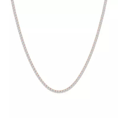Round Lab Diamond Four Prong Tennis Necklace (11 ct. tw.)