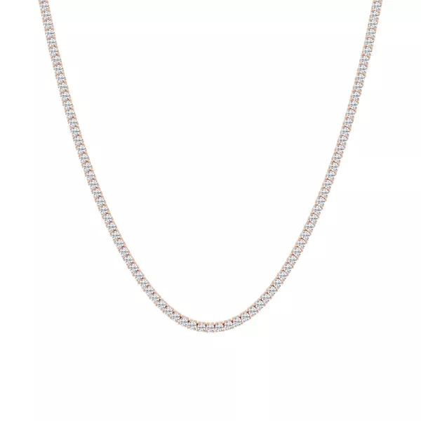 Round Lab Diamond Four Prong Tennis Necklace (11 ct. tw.)