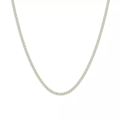 Round Lab Diamond Four Prong Tennis Necklace (11 ct. tw.)