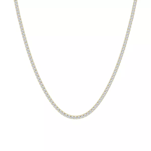 Round Lab Diamond Four Prong Tennis Necklace (11 ct. tw.)