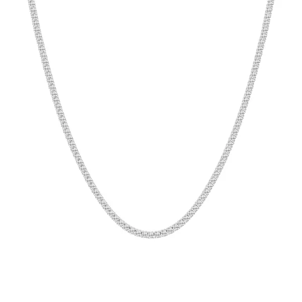Round Lab Diamond Four Prong Tennis Necklace (11 ct. tw.)