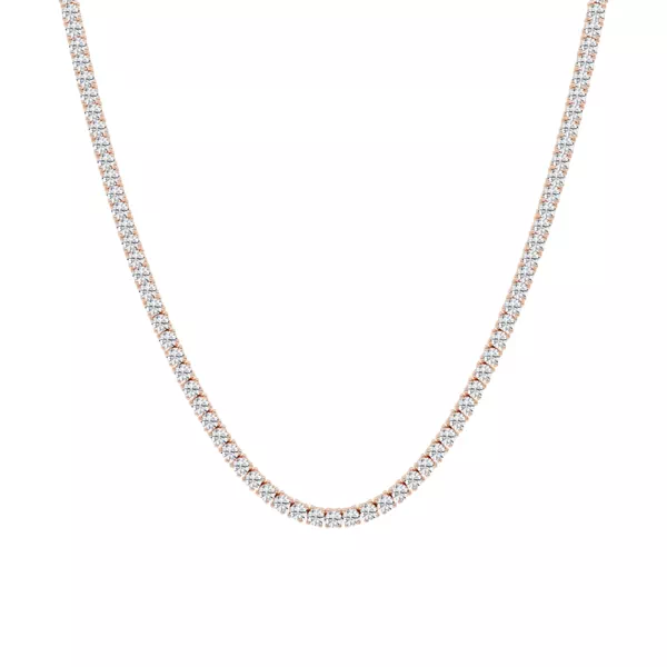 Round Lab Diamond Four Prong Tennis Necklace (15 1/4 ct. tw.)
