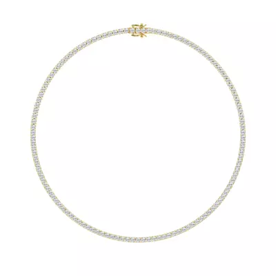 Round Lab Diamond Four Prong Tennis Necklace (15 1/4 ct. tw.)