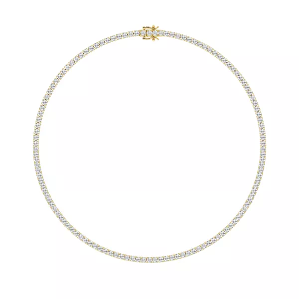 Round Lab Diamond Four Prong Tennis Necklace (15 1/4 ct. tw.)