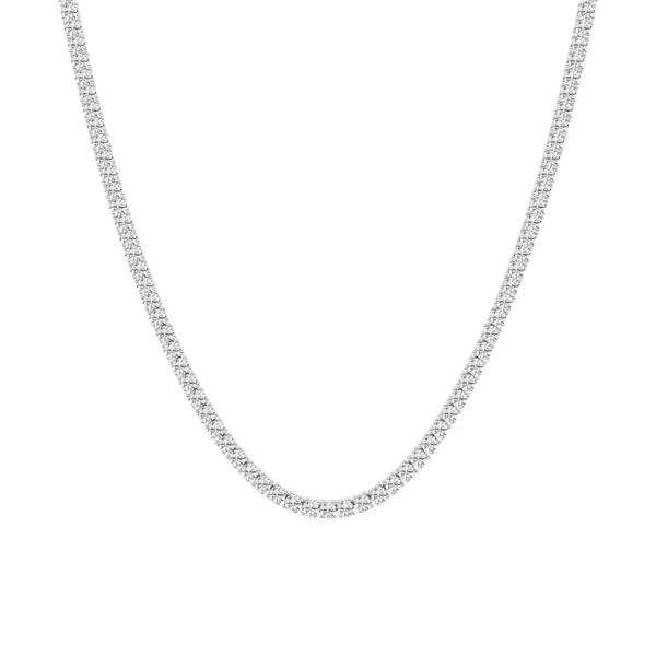 Round Lab Diamond Four Prong Tennis Necklace (15 1/4 ct. tw.)