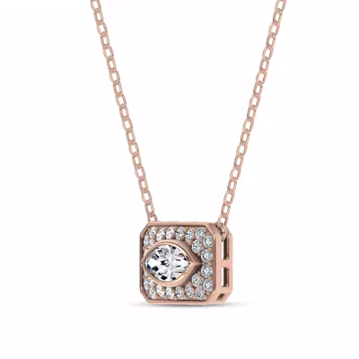 Sequin Frame Marquise Lab Diamond Necklace by Christian Siriano