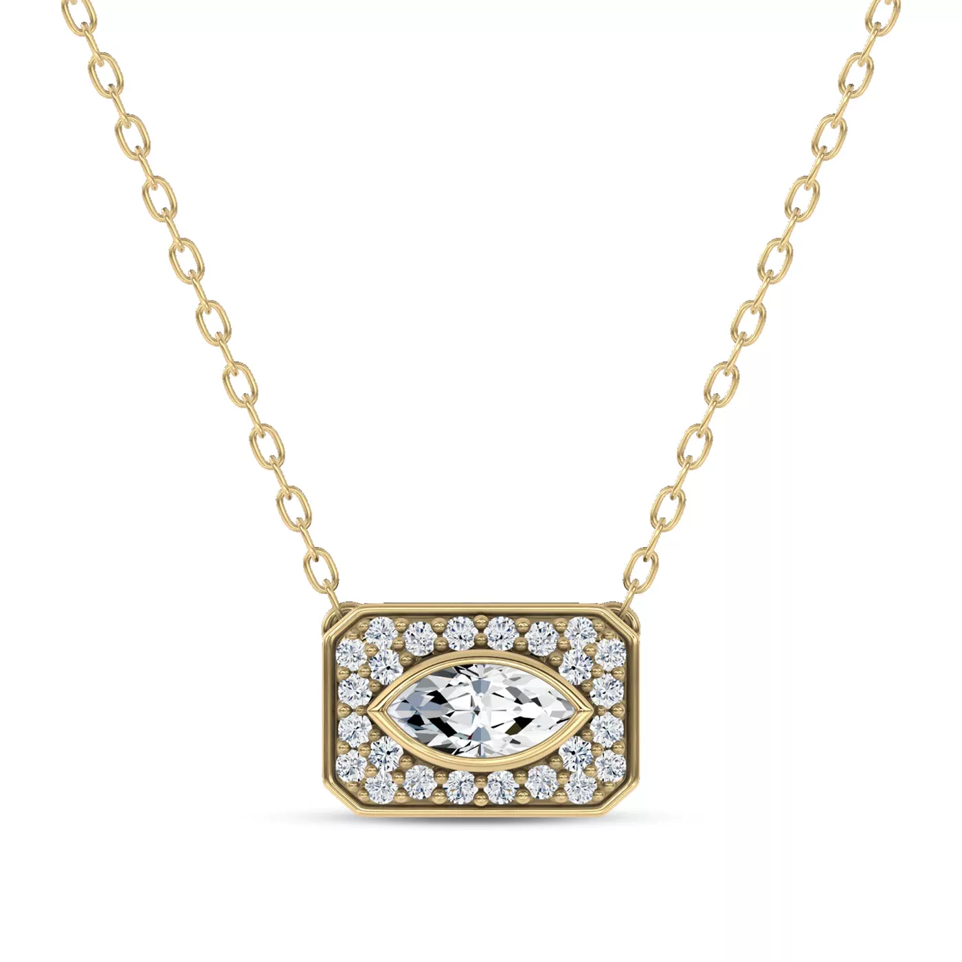Diamond-First Design 14K Yellow Gold Engagement Ring